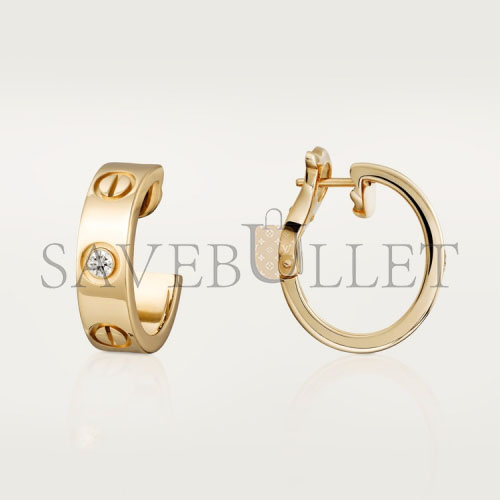 CARTIER  LOVE EARRINGS, 2 DIAMONDS B8022900