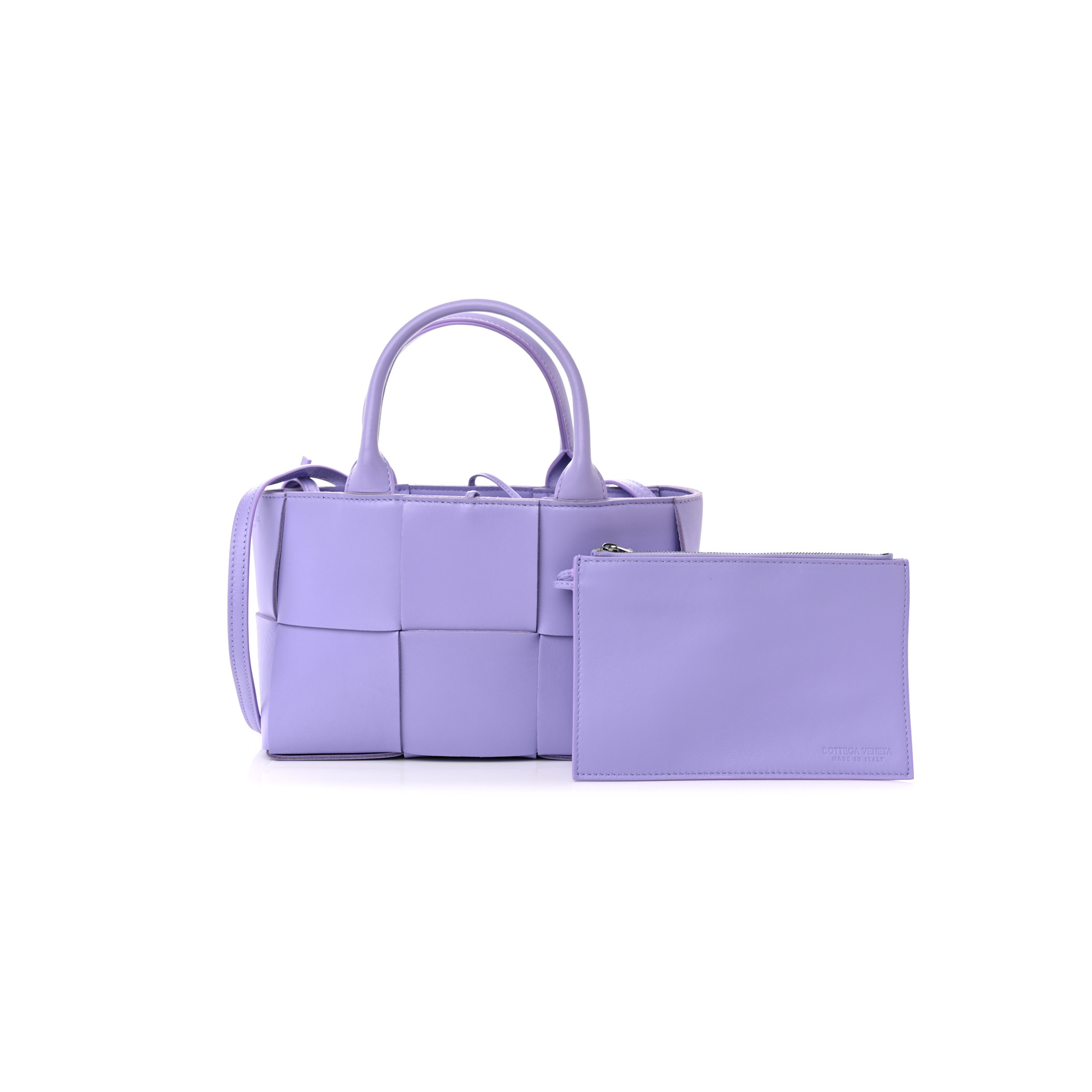 BOTTEGA VENETA NAPPA INTRECCIATO MINI ARCO TOTE WISTERIA  (25*17*9cm)