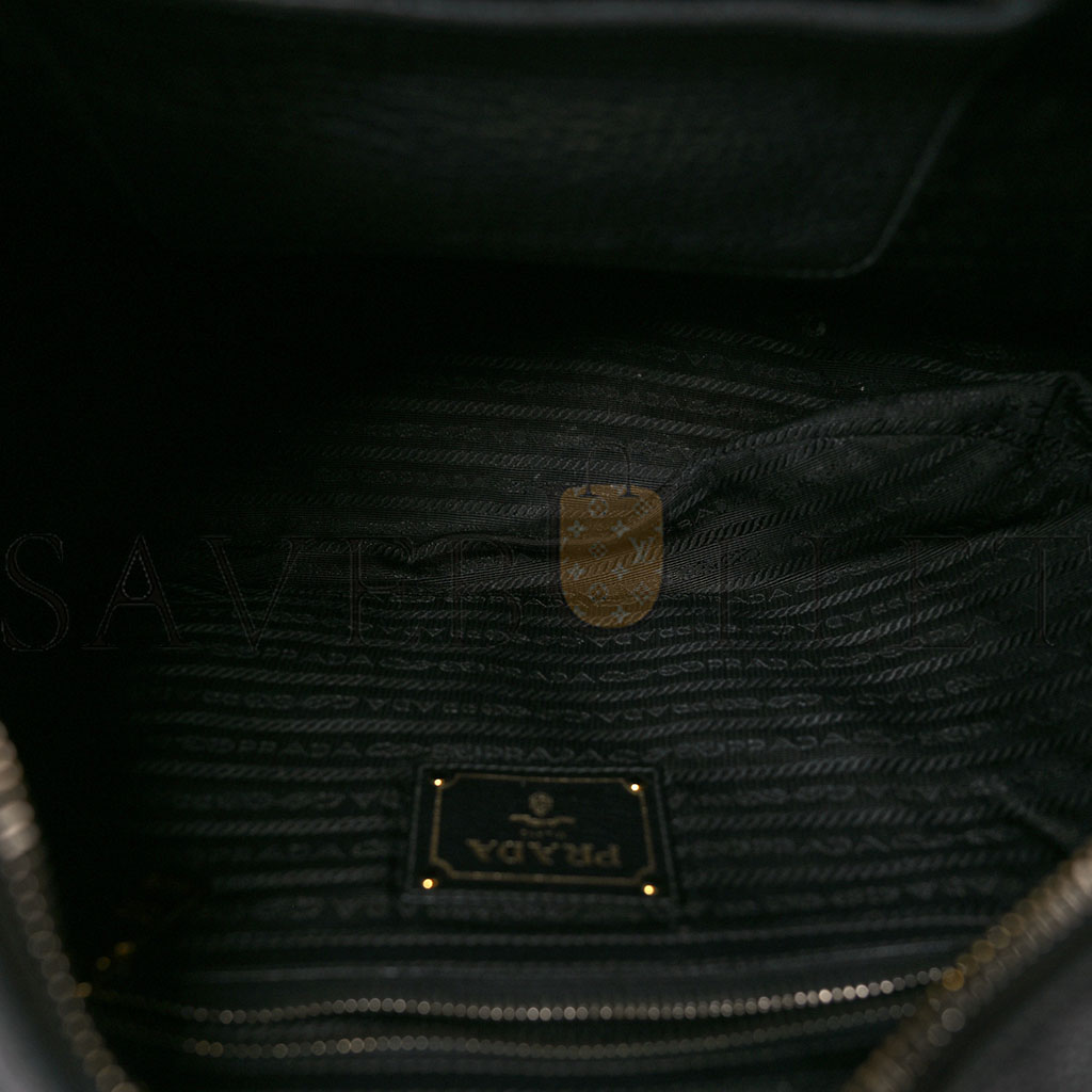 PRADA VITELLO DAINO HOBO BLACK (36*30*15cm)