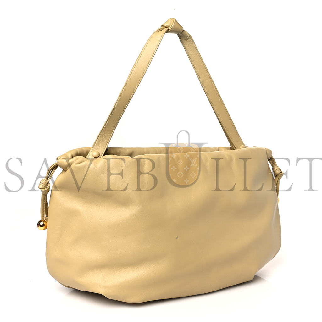 BOTTEGA VENETA NAPPA THE BULB SHOULDER CLUTCH TAPIOCA  (38*17*9cm)