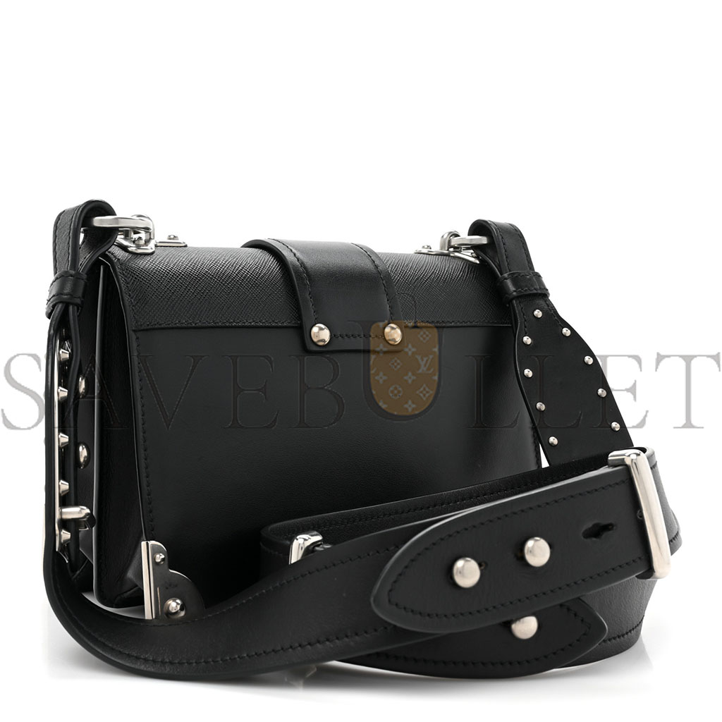 PRADA CITY CALF SAFFIANO CAHIER BAG BLACK (20*14*9cm)