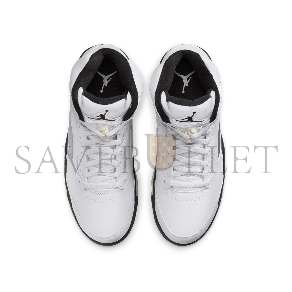 NIKE AIR JORDAN 5 RETRO WHITE AND BLACK DD0587-110