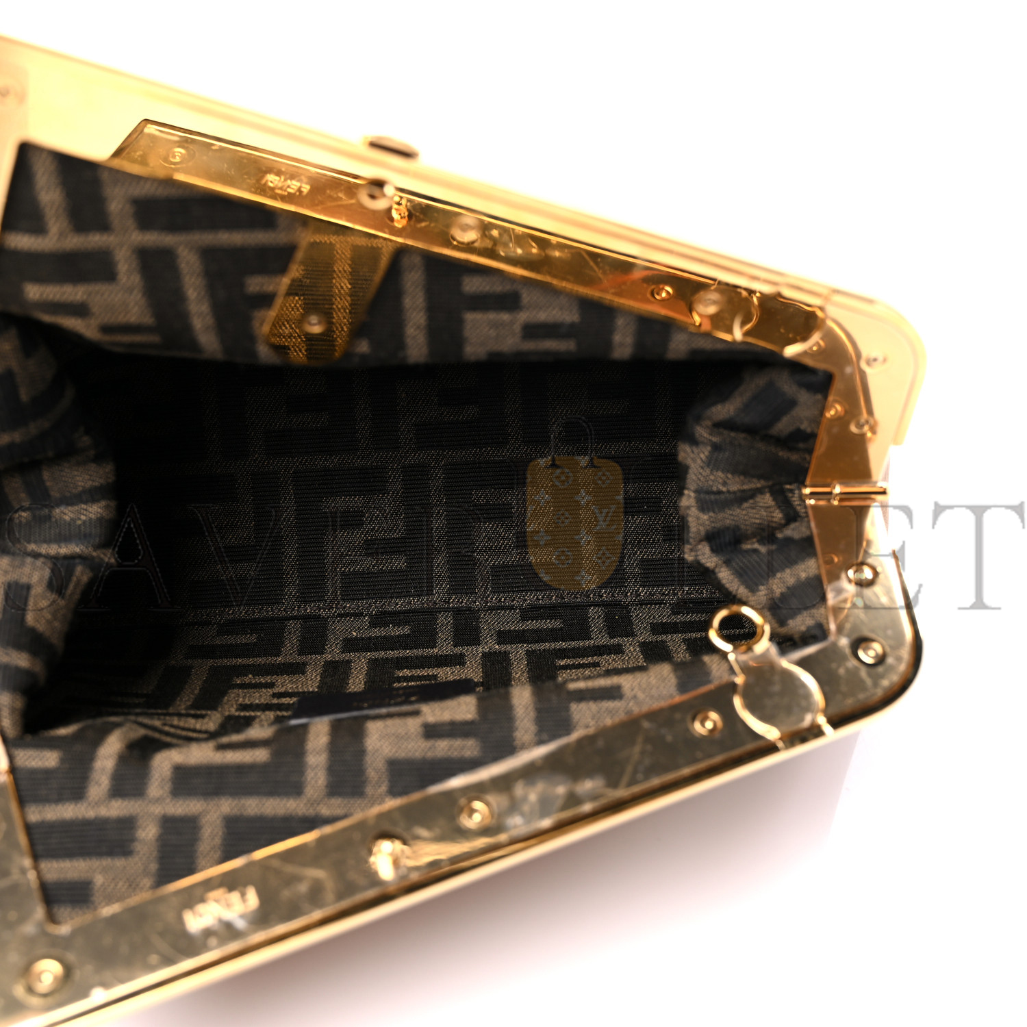 FENDI SHINY NAPPA SMALL FENDI FIRST SAND (26*18*9.5cm)