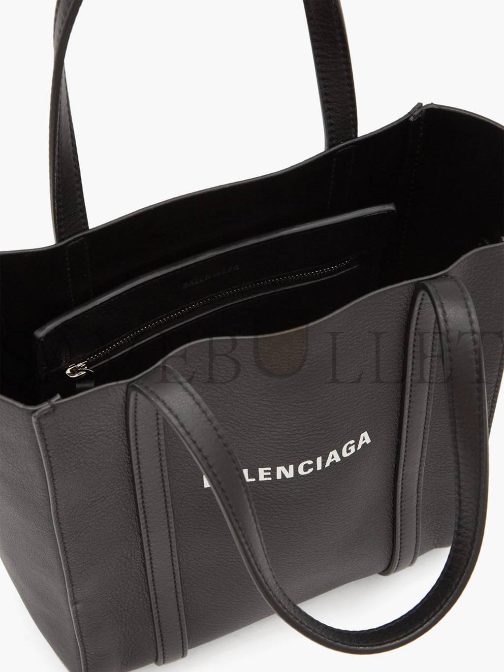 BALENCIAGA BLACK EVERYDAY LEATHER TOTE BAG MATCHESFASHION US (24.1*21.5*7.6cm)