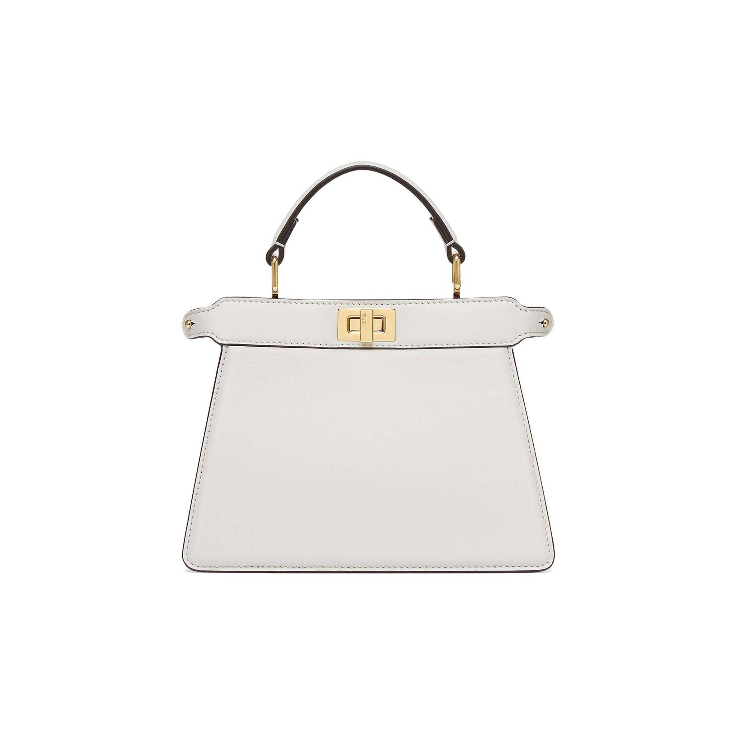 FENDI PEEKABOO ISEEU PETITE - WHITE PADDED NAPPA LEATHER BAG 8BN335ABVEF0QVL (20*15.5*11cm)