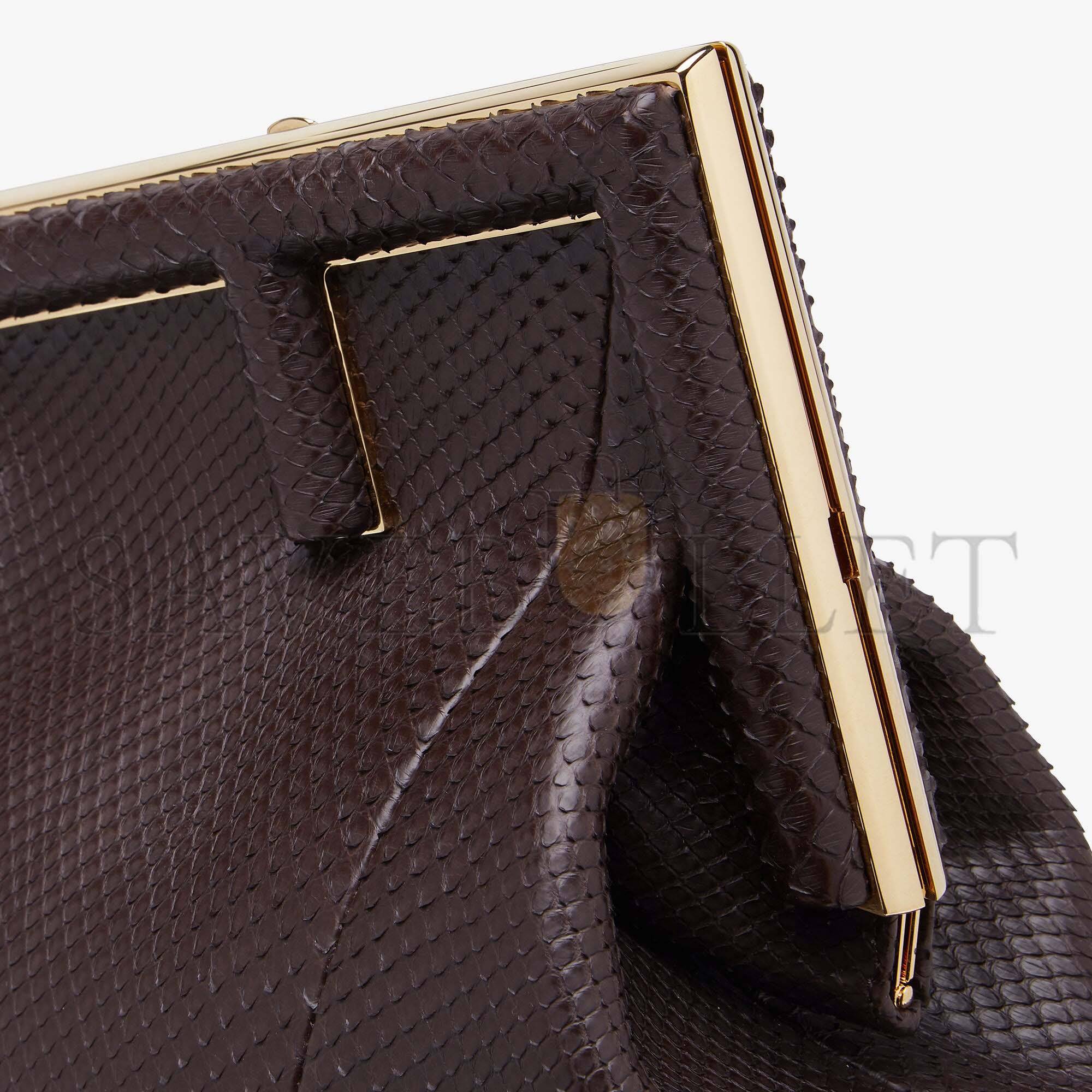 FENDI FIRST MEDIUM - DARK BROWN PYTHON LEATHER BAG 8BP127AHN2F12G2 (32.5*23.5*15cm)