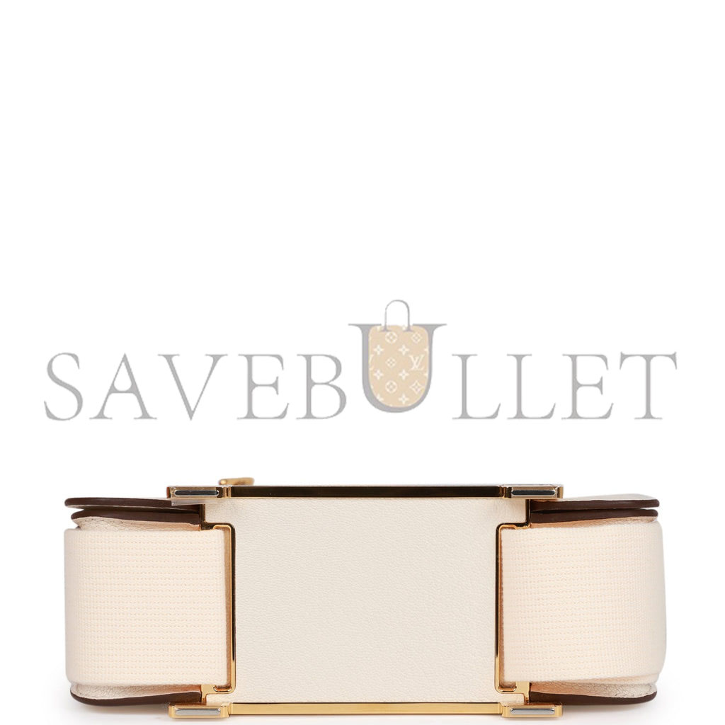 HERMES GETA NATA CHEVRE GOLD HARDWARE (20.3*14*6.4cm)