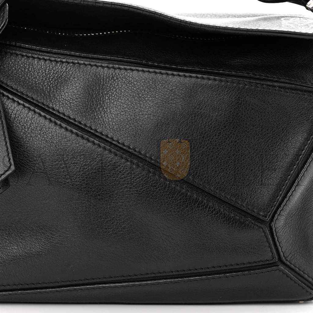 LOEWE CALFSKIN SMALL PUZZLE BAG BLACK (24*16.5*10.5cm)