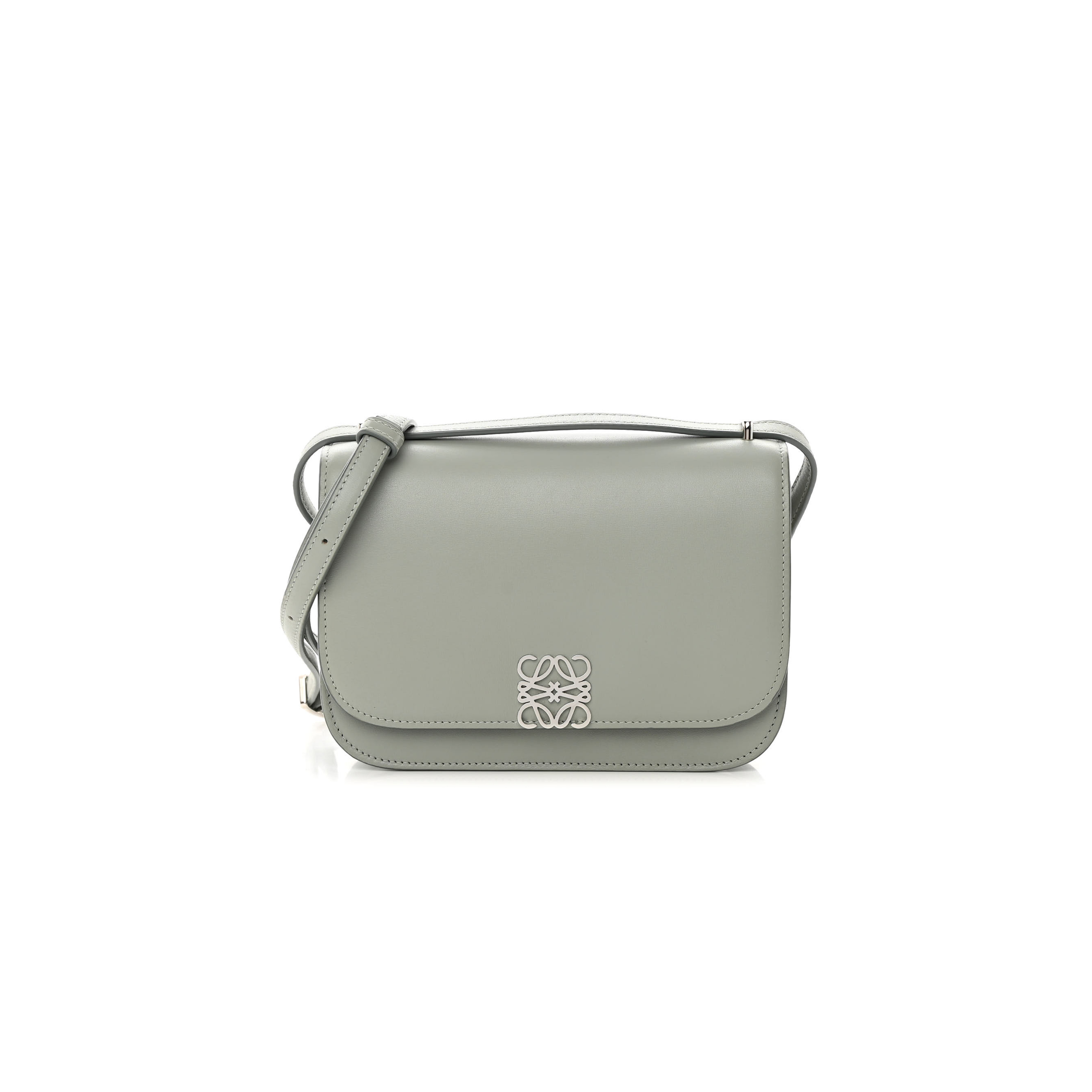 LOEWE SILK CALFSKIN SMALL GOYA BAG GRAY (19*13*6cm)