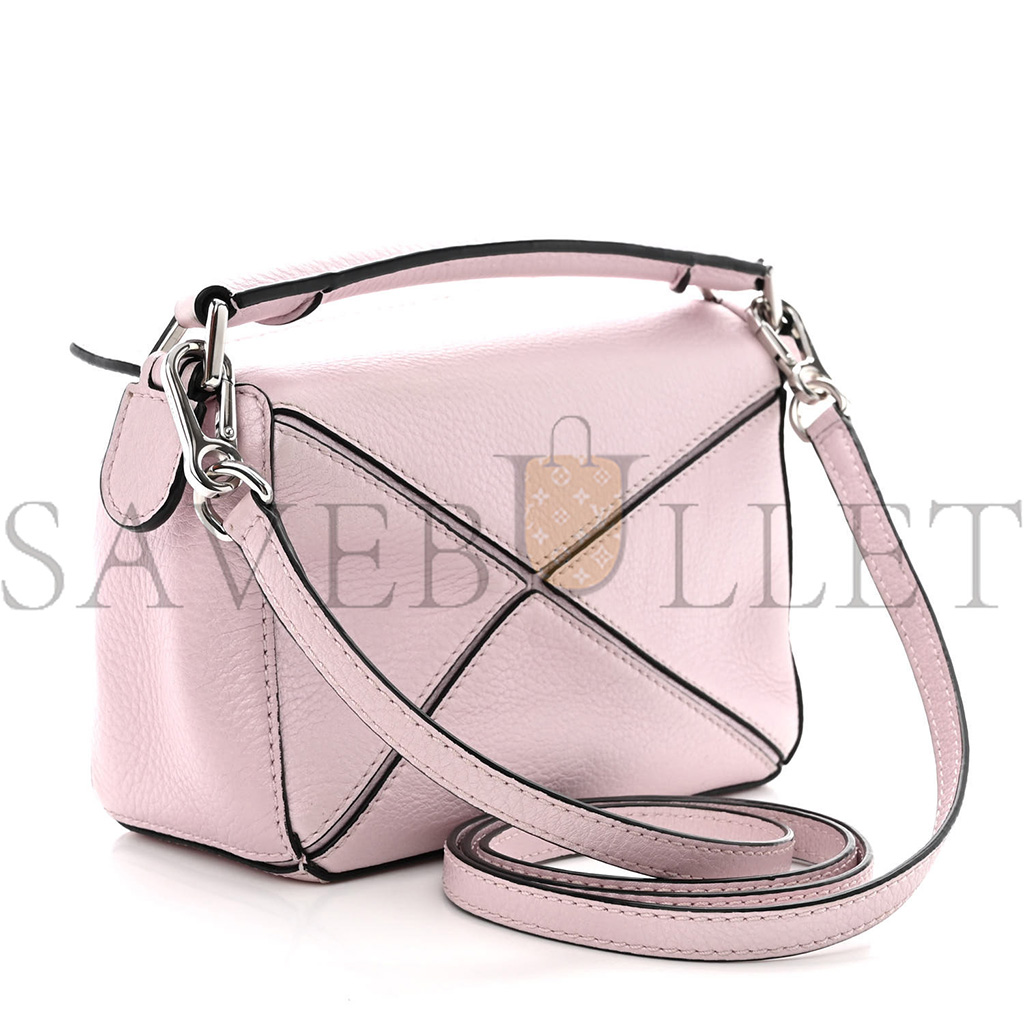 LOEWE CALFSKIN MINI PUZZLE BAG ICY PINK (18*12.5*8cm)