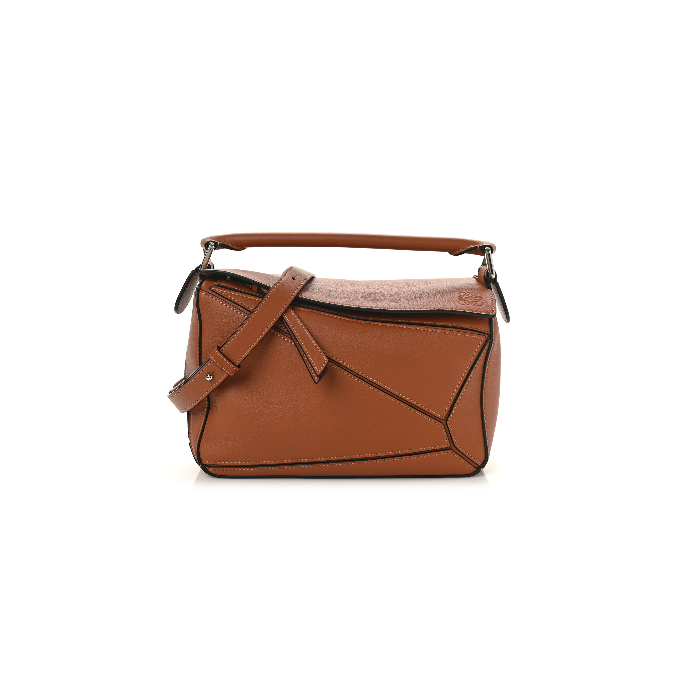 LOEWE CALFSKIN SMALL PUZZLE BAG TAN (24*16.5*10.5cm)