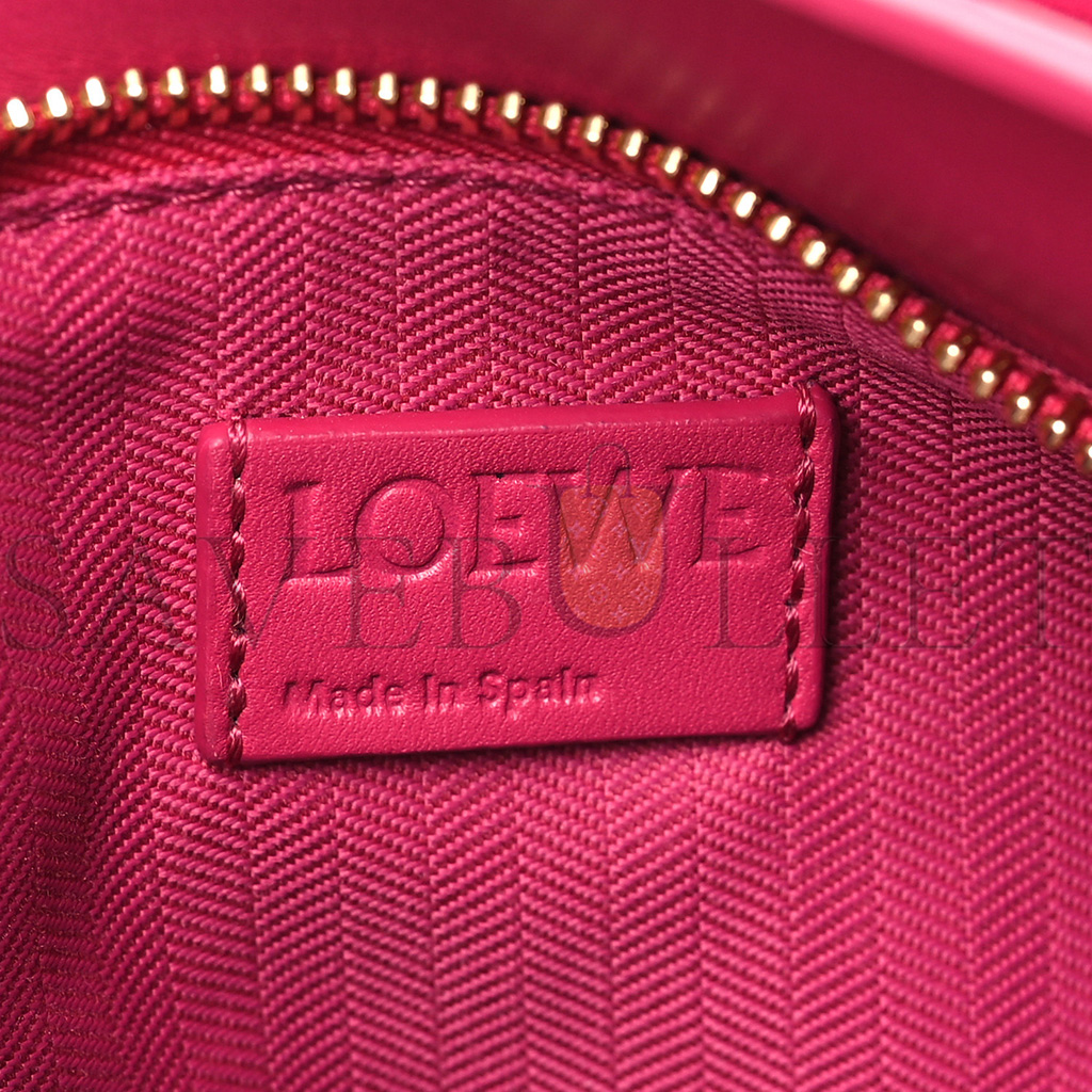 LOEWE SATIN CALFSKIN MONOCHROME SMALL PUZZLE EDGE BAG RUBY RED GLAZE (24*16.5*10.5cm)