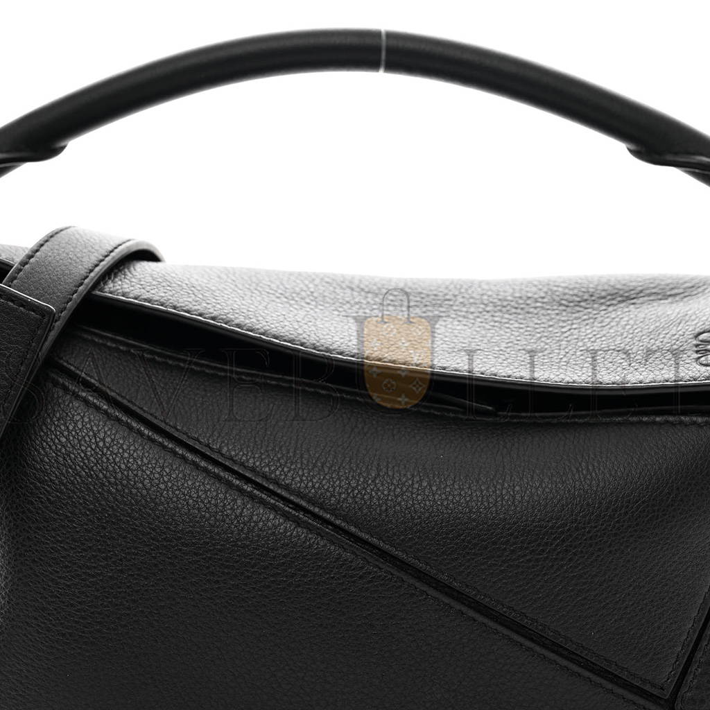 LOEWE CALFSKIN SMALL PUZZLE BAG BLACK (24*16.5*10.5cm)