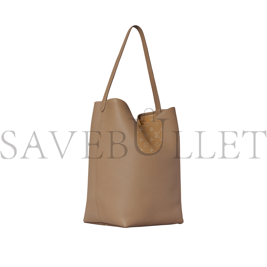 THE ROW LARGE NS PARK TOTE BAG IN LEATHER DARK TAUPE W1273L129DTPL (38*43*20cm)