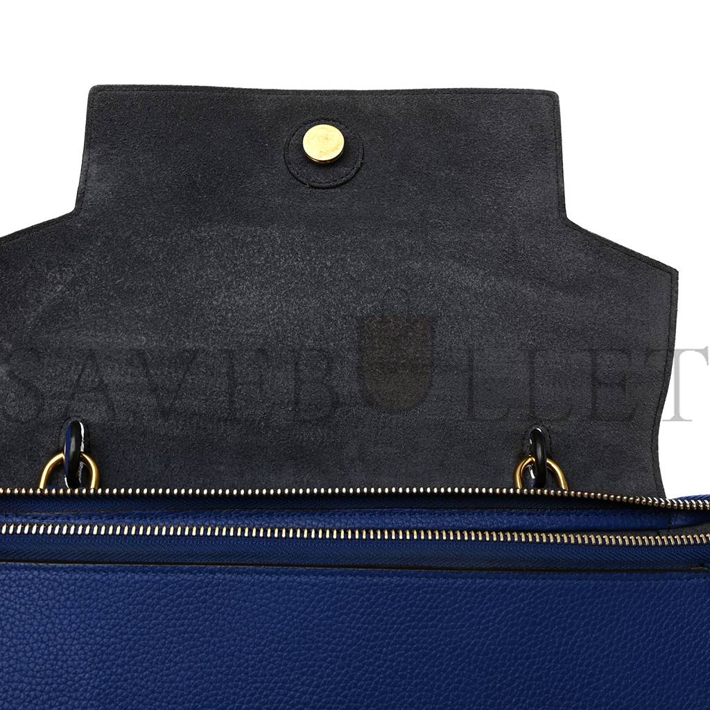 CELINE GRAINED CALFSKIN MINI BELT BAG INDIGO (28*23*16cm)