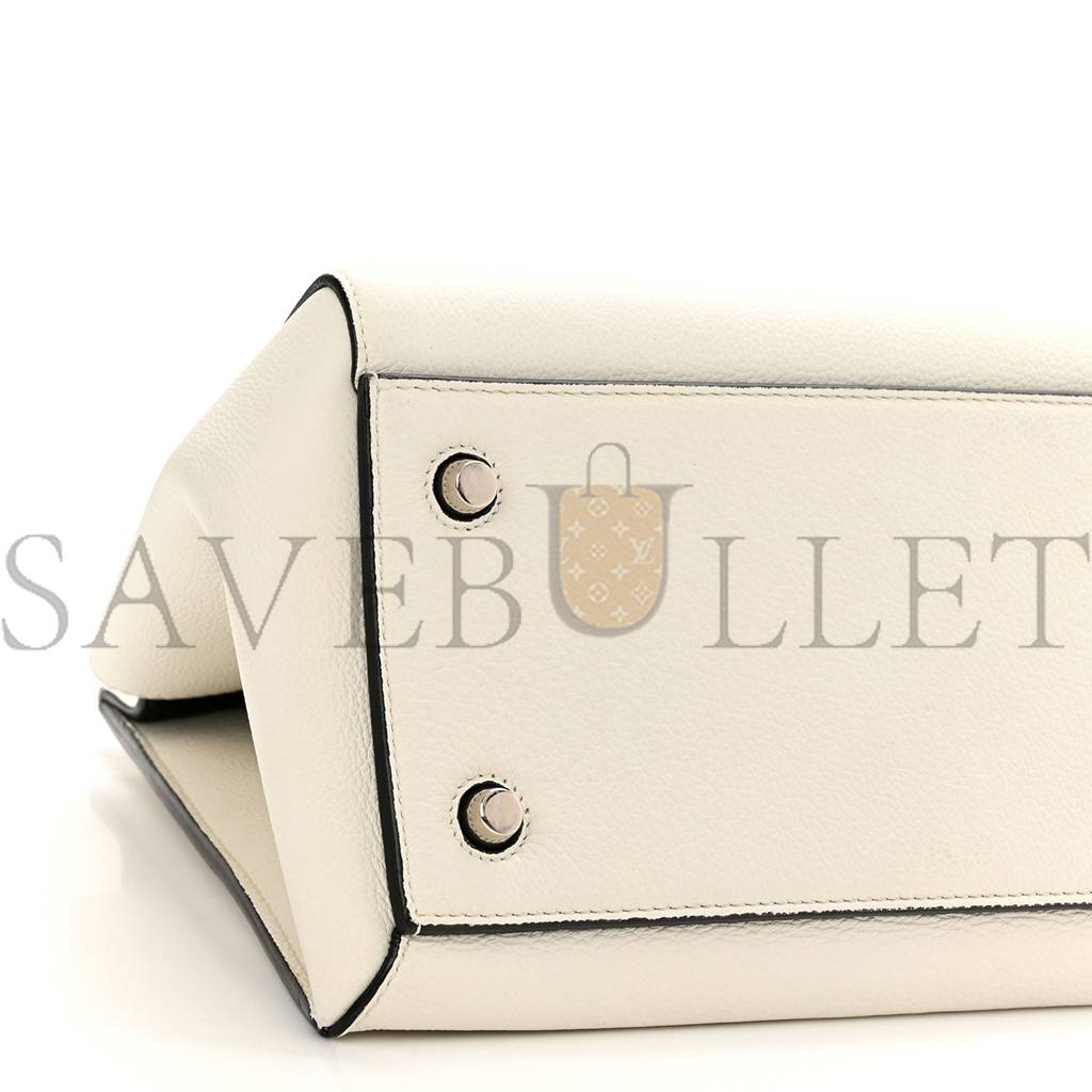 CELINE GRAINED CALFSKIN MEDIUM EDGE SHOULDER BAG WHITE (34*25*17cm)