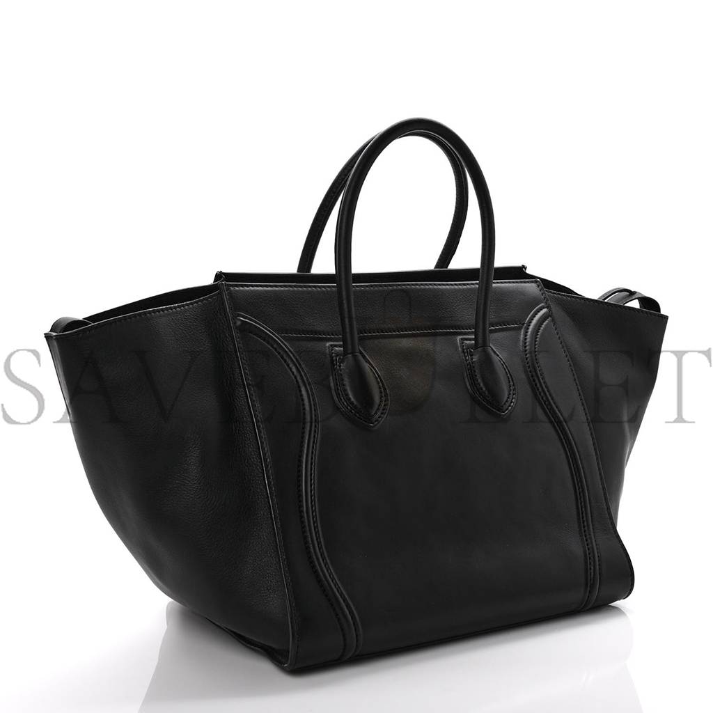 CELINE SMOOTH CALFSKIN MEDIUM PHANTOM LUGGAGE BLACK (29*29*25cm)